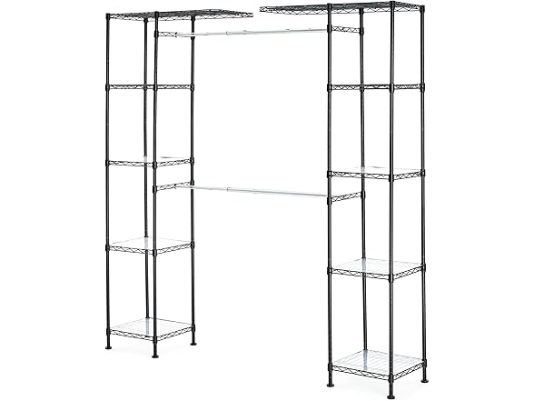 Amazon Basics Expandable Metal Hanging Closet Organizer System 