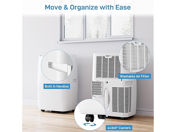 GustoWave 14000 BTUs Portable Air Conditioner Unit