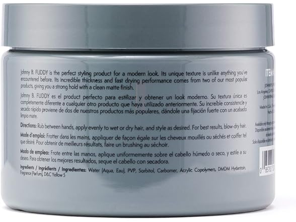 Johnny B Fuddy Matte Styling Gel, 12 oz