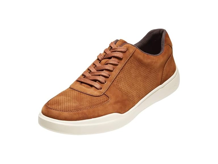 Cole Haan Men's Grand Crosscourt Modern Perforated Sneaker, British Tan, 8.5