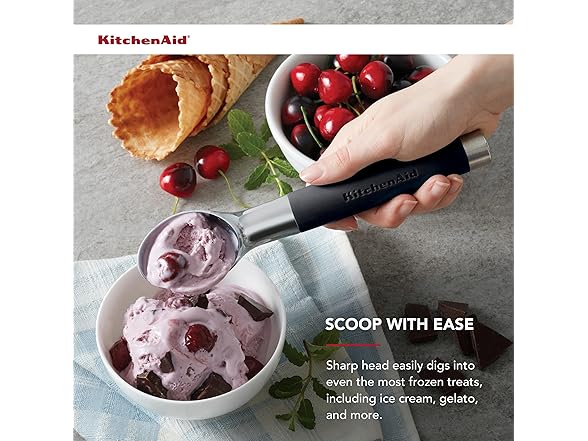 KitchenAid Gourmet Ice Cream Scoop,Black