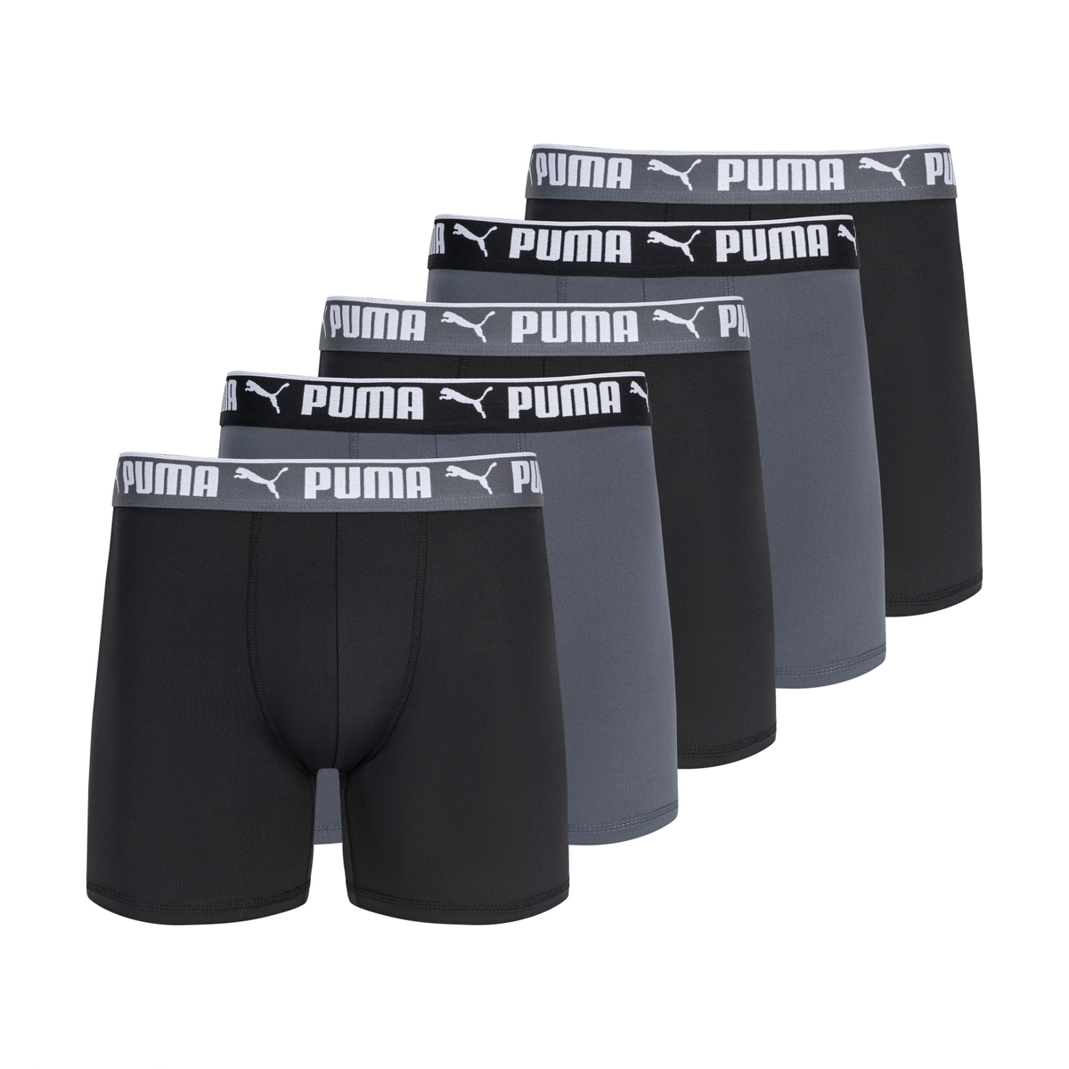 PUMA Men's 5-Pack Performance Boxer Briefs - Gallery 10