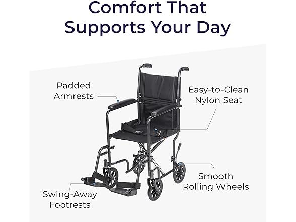 Drive Medical Lightweight Transport Wheelchair