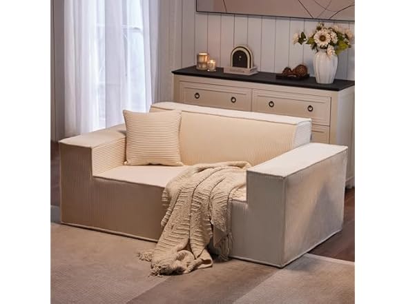 Beige Loveseat