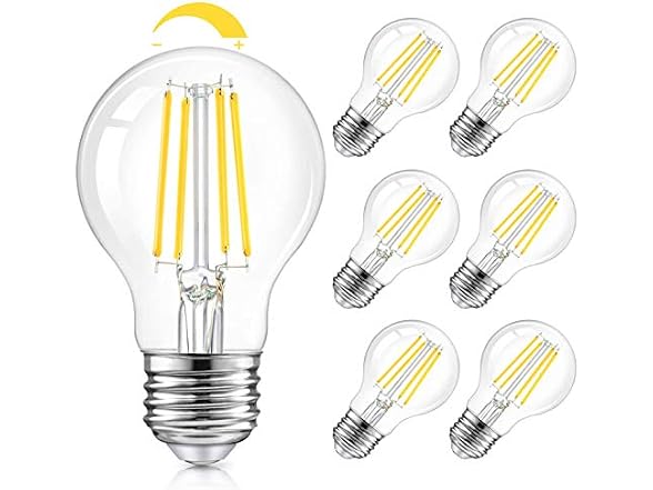 TOBUSA 6 Pack A19 Edison Bulbs 5000K