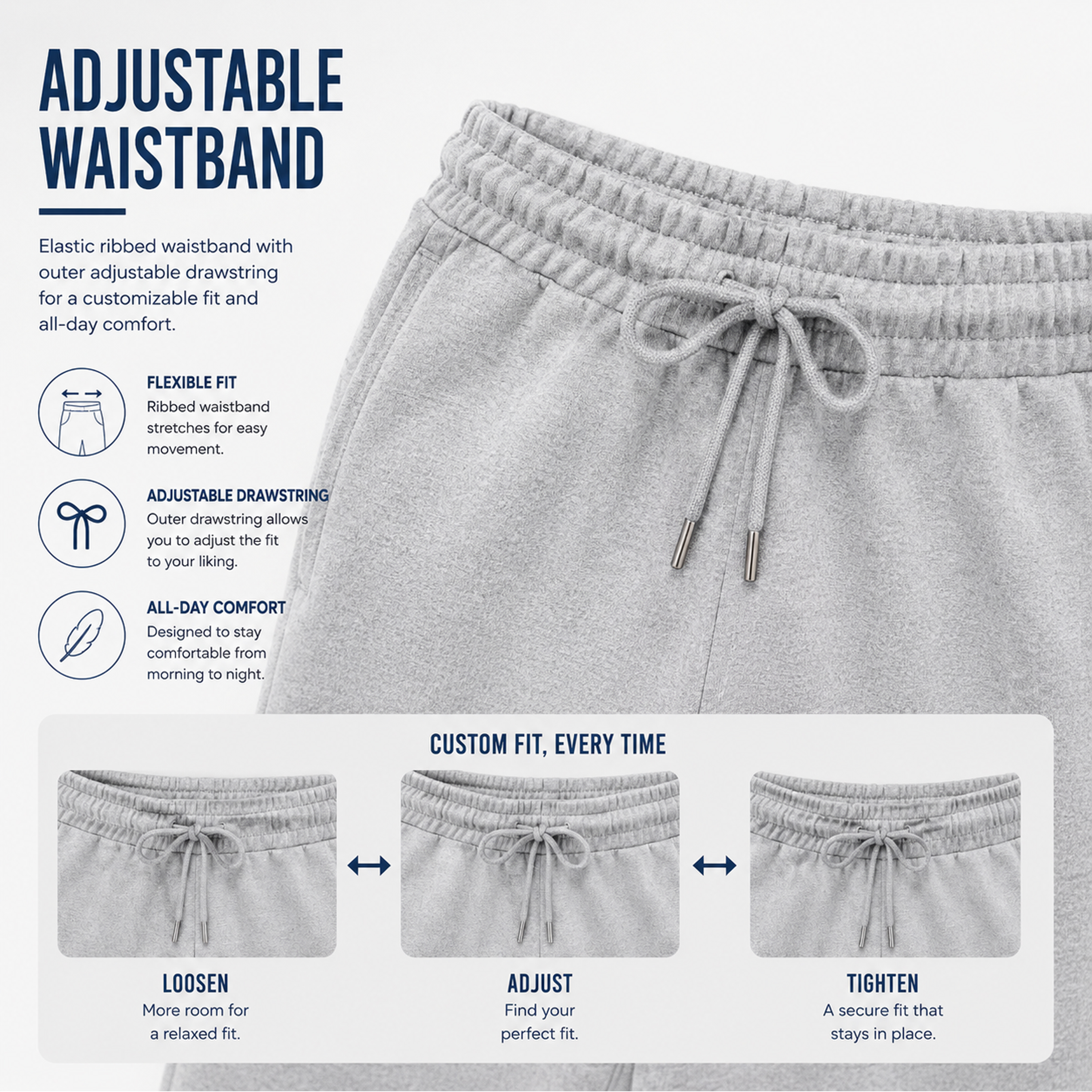 3Pk Womens Open Bottom Fleece Sweatpants - Gallery 28