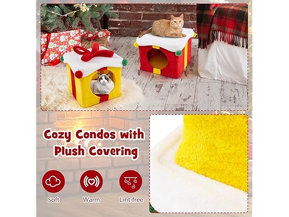 PETSITE Christmas Gift-Shaped Cat House