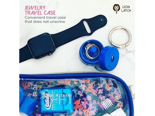 Lion Latch Travel Jewelry Box Case
