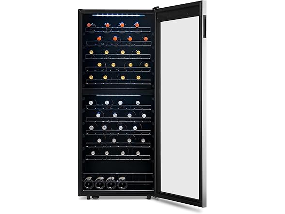 NewAir Freestanding Dual Zone Wine Fridge - 98 Bottle