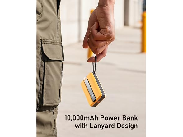 VEEKTOMX 10000mAh 30W Power Bank Built-In Cable