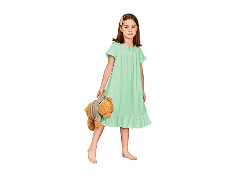 Girls Short Sleeve Pajama Dress