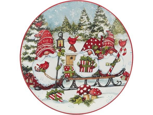Christmas Gnomes 9" Salad/Dessert Plates