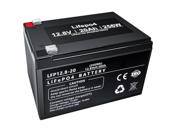 12V Lithium 20AH Rechargeable LiFePO4 Battery