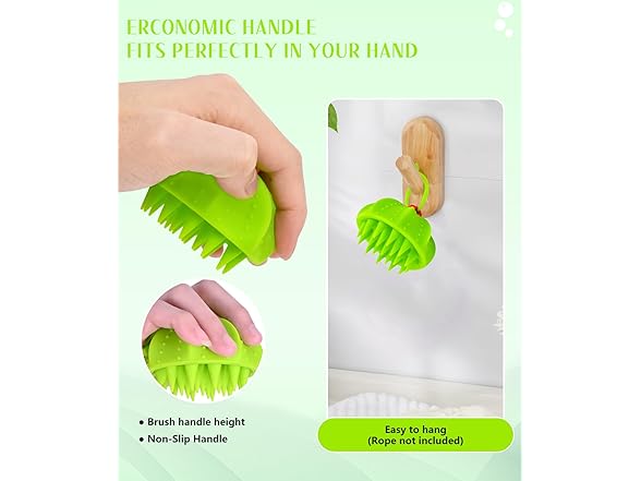 ROMI FLORIA Silicone Scalp Massager Shampoo Brush