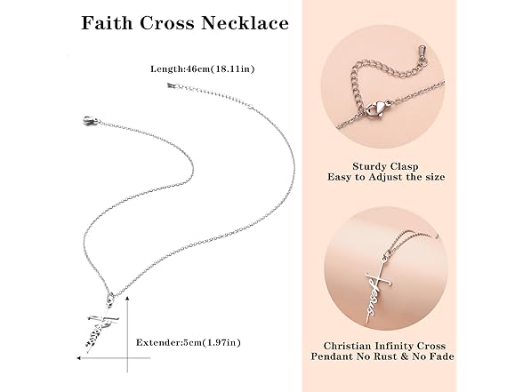 COTATI Faith Cross Necklace Jewelry