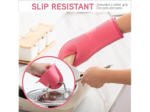 COOK WITH COLOR Silicone Oven Mitts