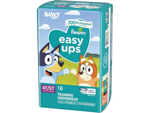 Pampers Easy Ups Size 6 Bluey 18 Count