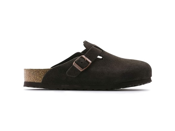 Birkenstock Unisex Boston SFB Suede Mocha