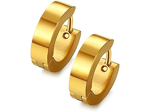 SHENRAN Stainless Steel Huggie Earrings