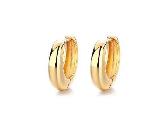Gold Plated Petite Hoop Huggie Earring