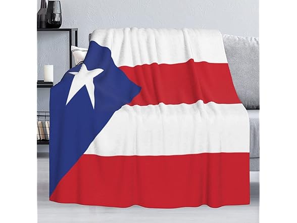 Delerain Puerto Rico Flag Flannel Fleece