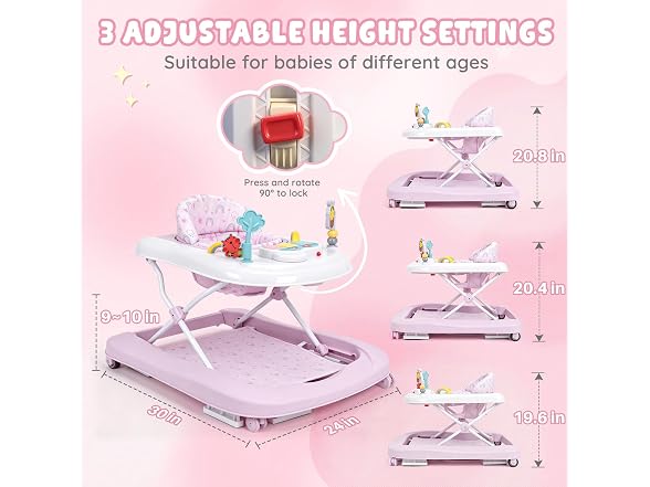 Dacoity Pink 5-in-1 Baby Walker