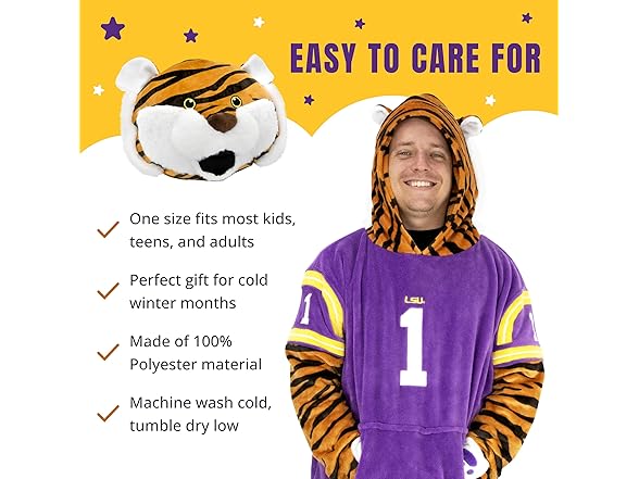LSU Wearable Blanket Hoodie