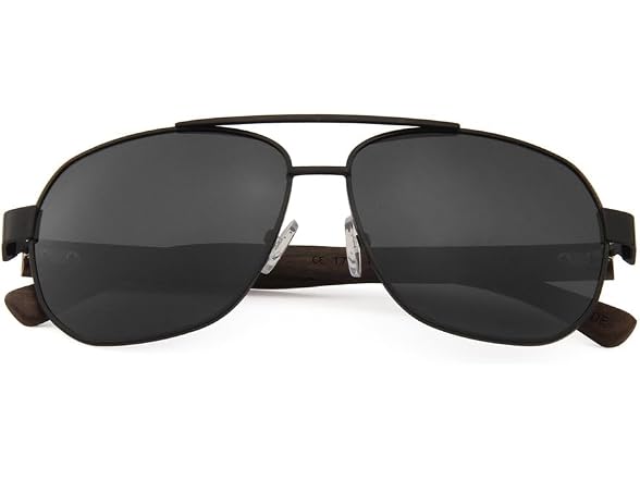 Tucci Italy Black Aviator Sunglasses