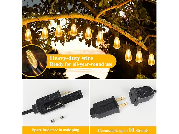 Brightever 150FT Outdoor String Lights