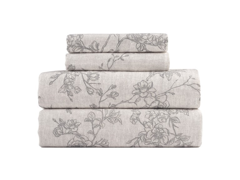 Kathy Ireland 1296 Twin XL Turkish Cotton Flannel 4 Pc Sh