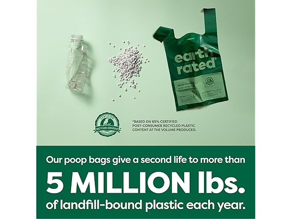 Earth Rated Dog Poop Bags with Handles 120Bags