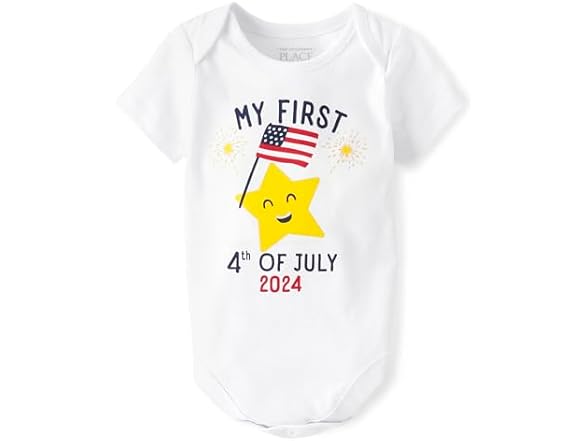 Childrens Place Baby 4th July Bodysuits (0-3M)