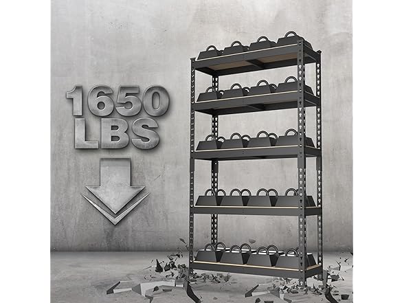 WORKPRO 5-Tier Steel Shelf 27x11x60