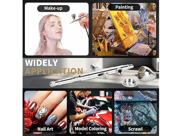 Ovaga Dual-Action Gravity Airbrush Kit