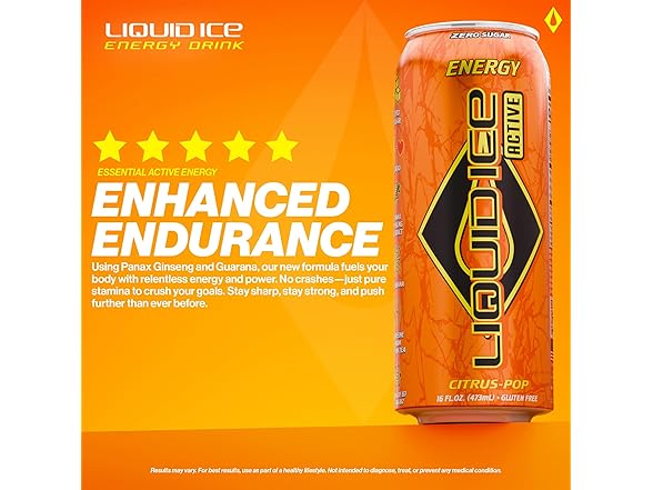 Liquid Ice Active Energy Drink - Citrus