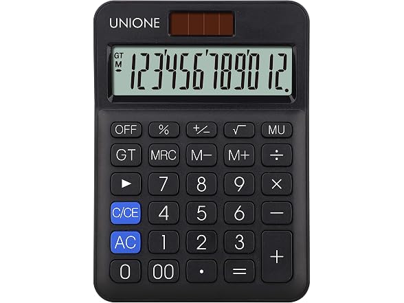 UNIONE Pink Calculator with a Bright LCD