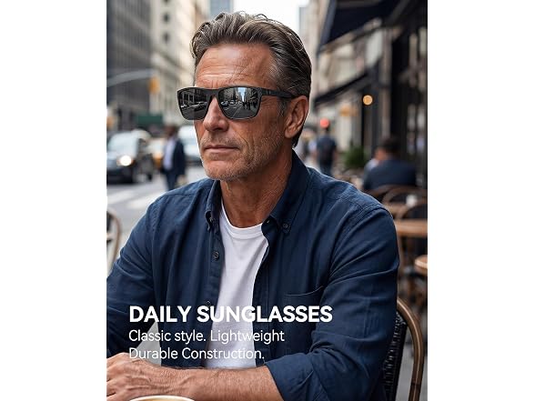 QALLY CON-116 Polarized Sunglasses for Men, UV
