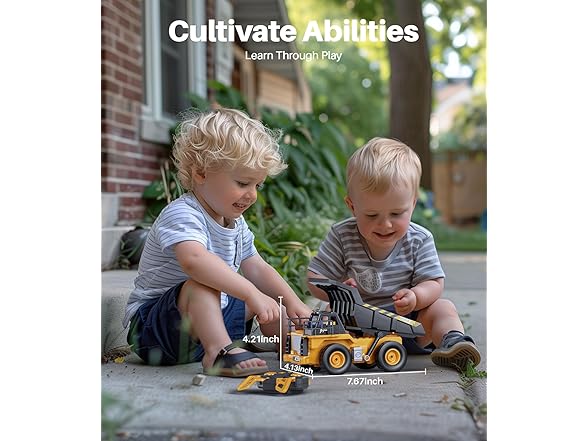 Geyiie RC Dump Truck Toy for Kids