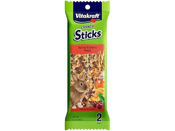 Vitakraft Rabbit Treat Stick, Apricot & Cherry