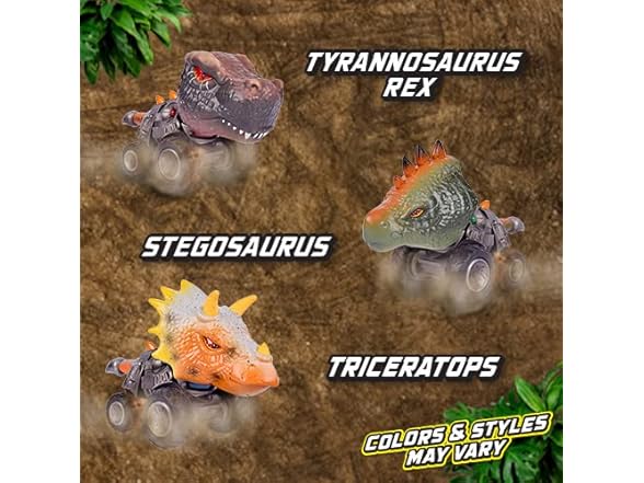 Maxx Action Dyborg Vehicles - Small Dinosaur Cars