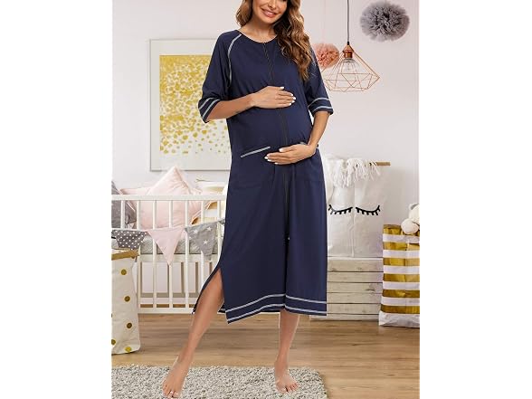 Veseacky (XL) Full Length Zipper Soft Cotton Robe