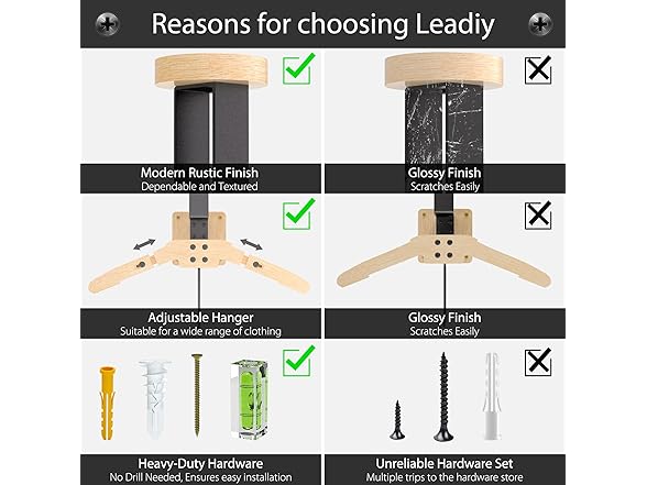 Leadiy Motorcycle Helmet Holder, Wall Mount