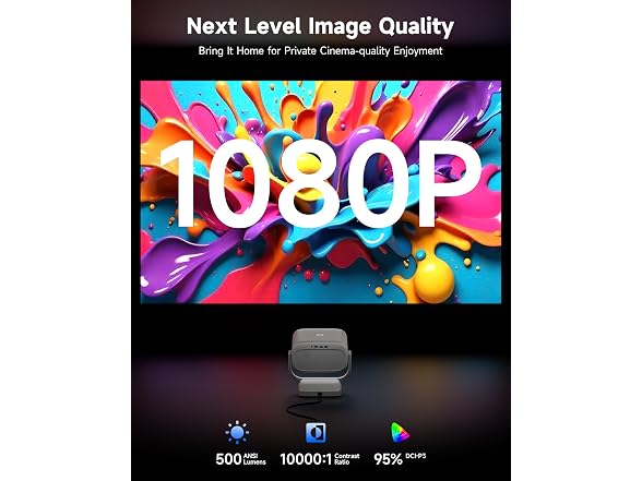 1080P Portable Projector WiFi & Bluetooth