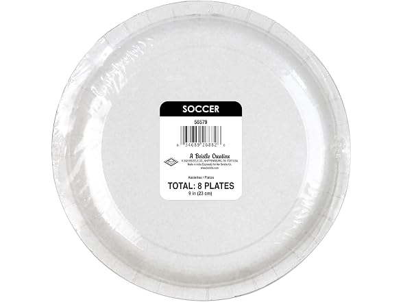 Beistle Soccer Paper Plates – 16 Pack