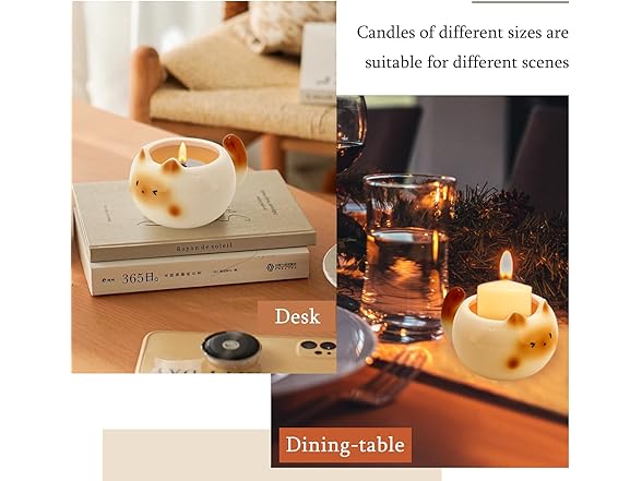 VelluraCove Cute Cat Candle Holder