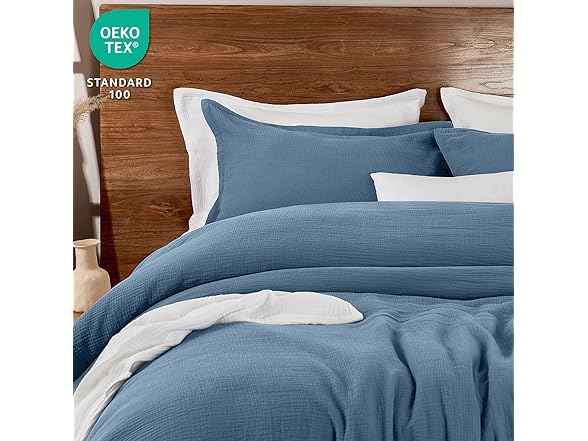 Blue Cotton Comforter Set King