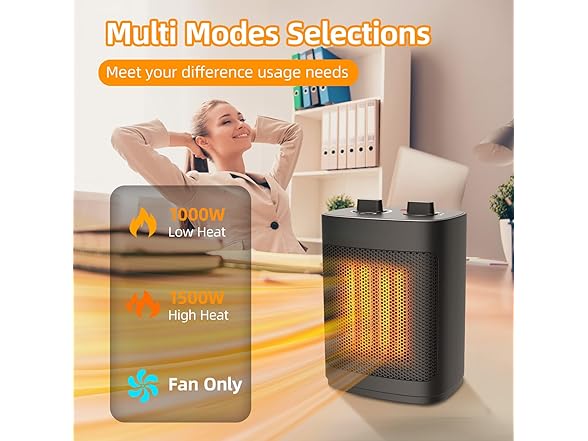 WEWARM 1500W Small Portable Space Heater