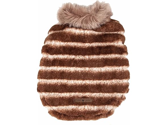 Pet Life ® 'Tira-Poochoo' Fur Dog Coat
