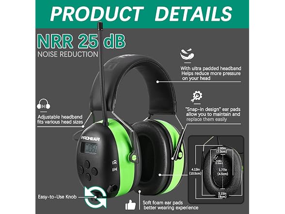 PROHEAR Bluetooth Radio Hearing Protection