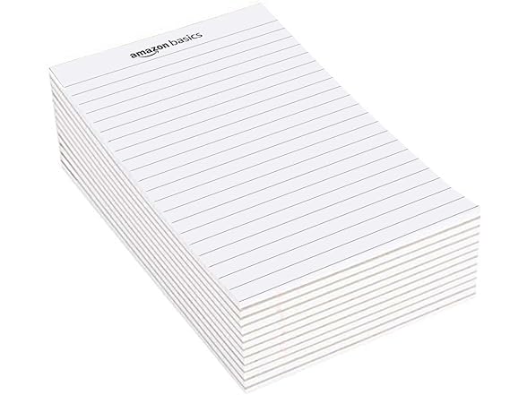 Amazon Basics 5" x 8" Writing Pad, 72Ct